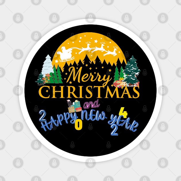 Merry Xmas and Happy New Year Magnet by EpicClarityShop